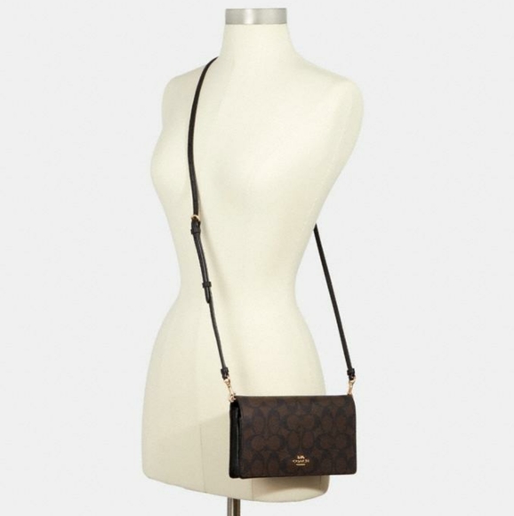 Coach Handbags - Coach Crossbody Clutch In Signature Canvas